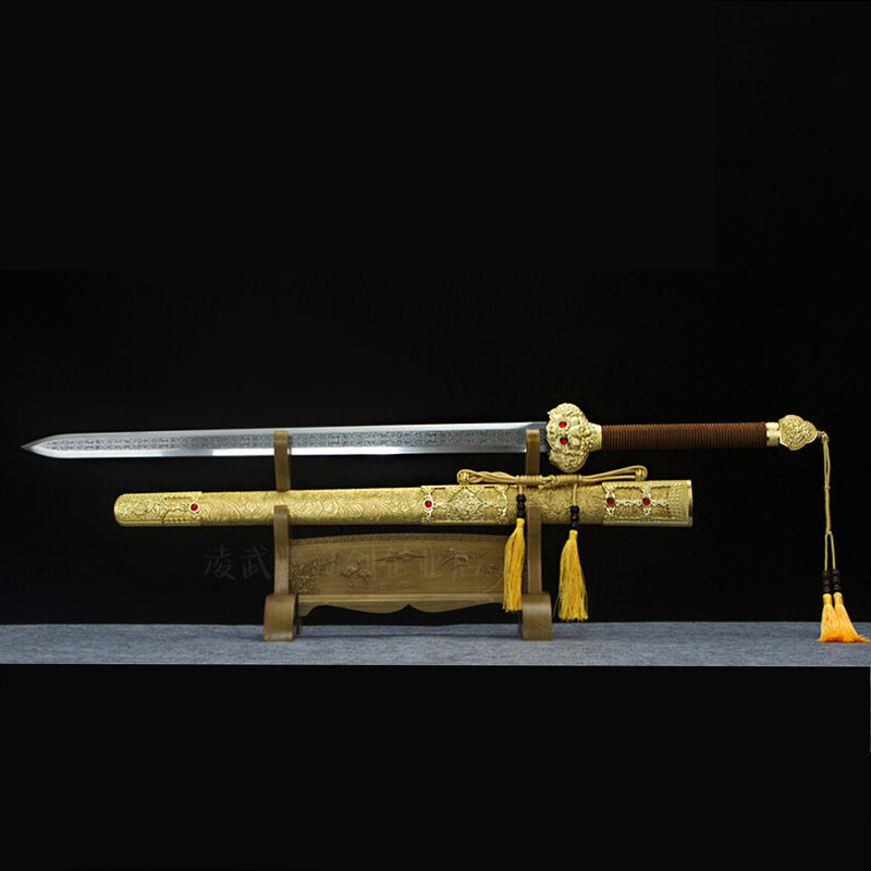 Handmade Yongle sword Snake king 1060 Carbon Steel