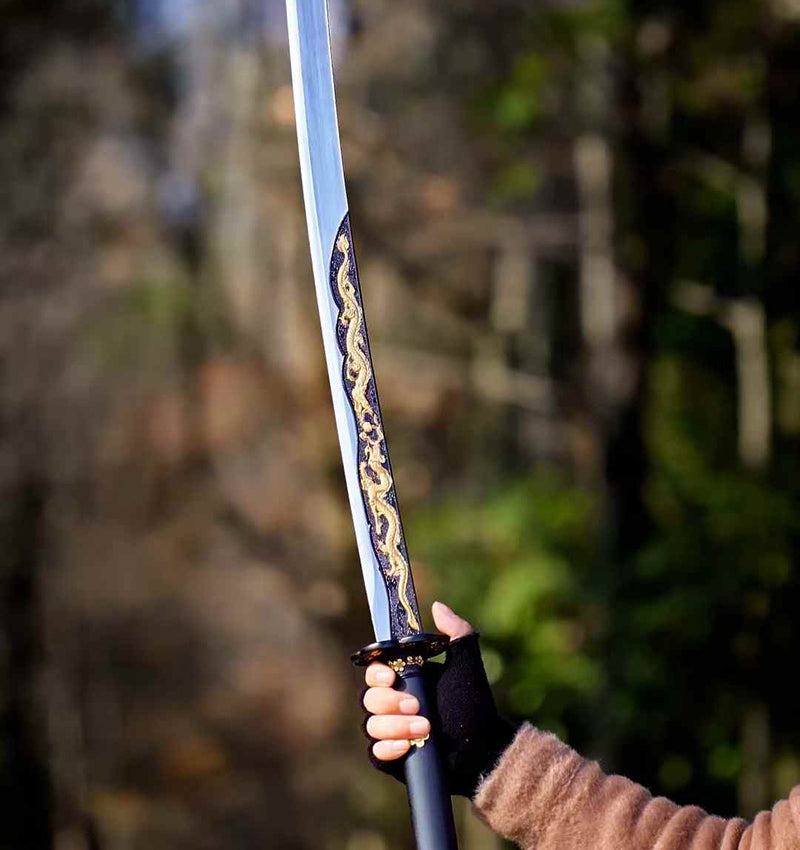 Hand Forged Chinese Xiuchun Sword Celestial Hydrosong Blade(1060 Carbon Steel)
