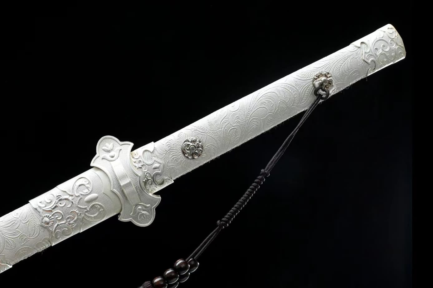 Tang jian Swords Real Damascus Steel Blade,Alloy Fittings,Silver Appearance,LOONGSWORD