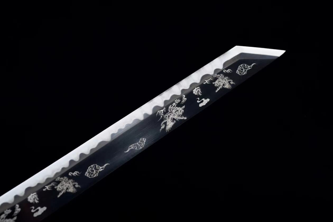 Hand Forged Wolf Head Knife,Forged 1060 Carbon Steel Blades,Alloy Fittings