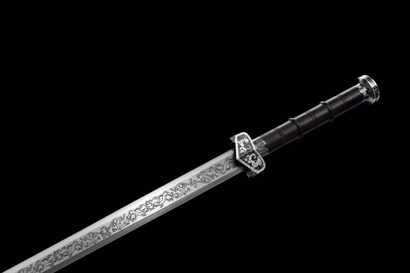 Han jian Swords Real High Carbon Steel Hexahedron Blade,Alloy Fittings,chinese swords