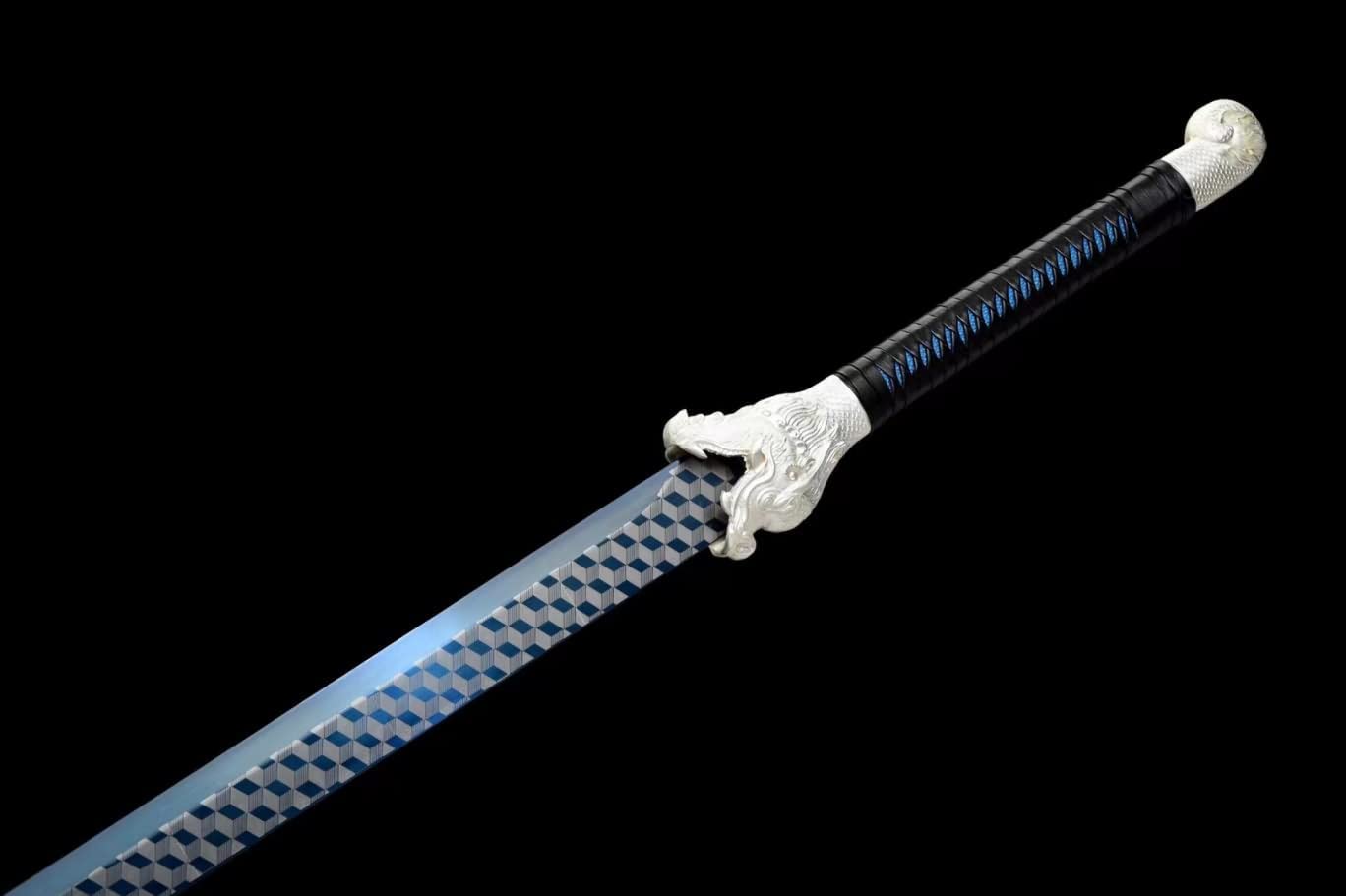 LOONGSWORD,Loong Tang dao,Hand Forged high Carbon Steel Etched Blades