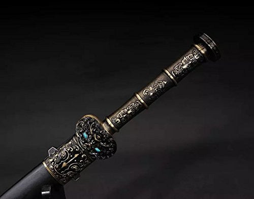 Fengyun jian sword/Damascus steel red blade/Alloy handle - Chinese sword shop