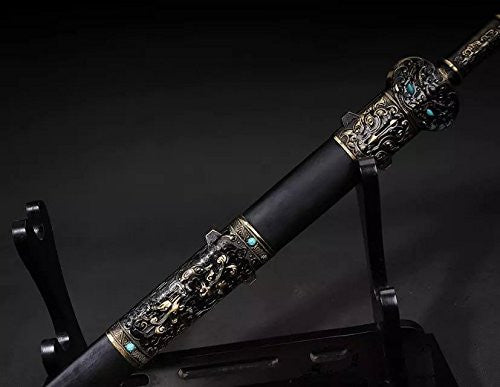 Fengyun jian sword/Damascus steel red blade/Alloy handle - Chinese sword shop