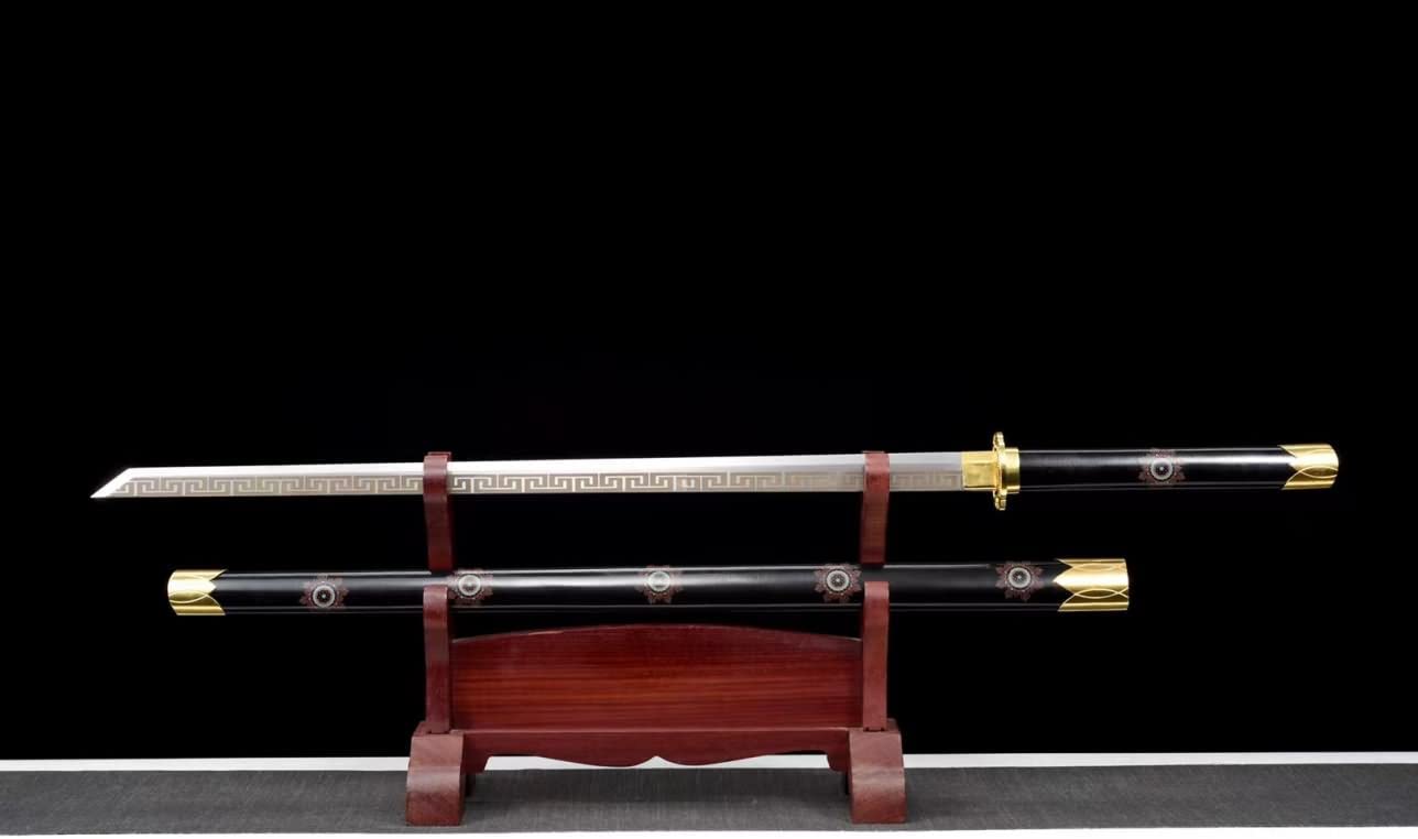 Hand Forged Tang dao,Forged 1060 Carbon Steel Etch Blades,Paint Scabbard