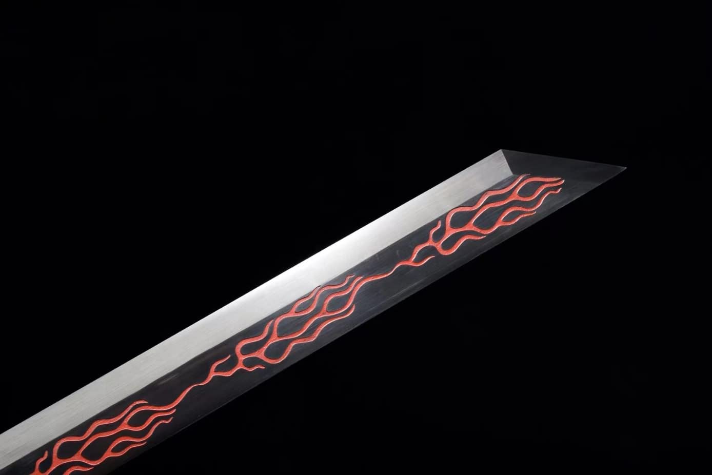 Tang Dao Real,Forged High Carbon Steel Etch Blade,Alloy,Solid Wood,chinese sword