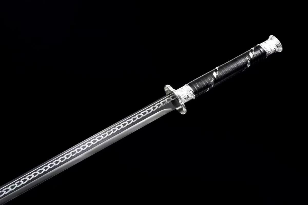 Hand Forged Dragon Saber,Forged 1060 Carbon Steel Etch Blades
