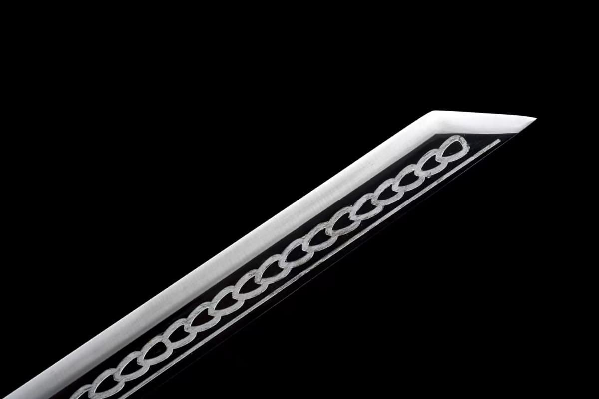 Hand Forged Dragon Saber,Forged 1060 Carbon Steel Etch Blades