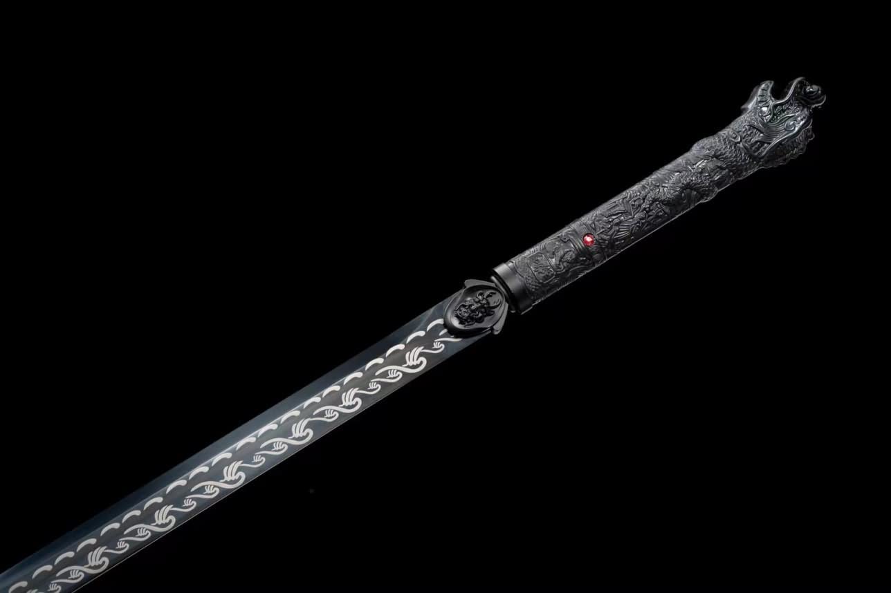 Hand Forged Dragon Saber,Forged 1060 Carbon Steel Blade,Alloy Fittings