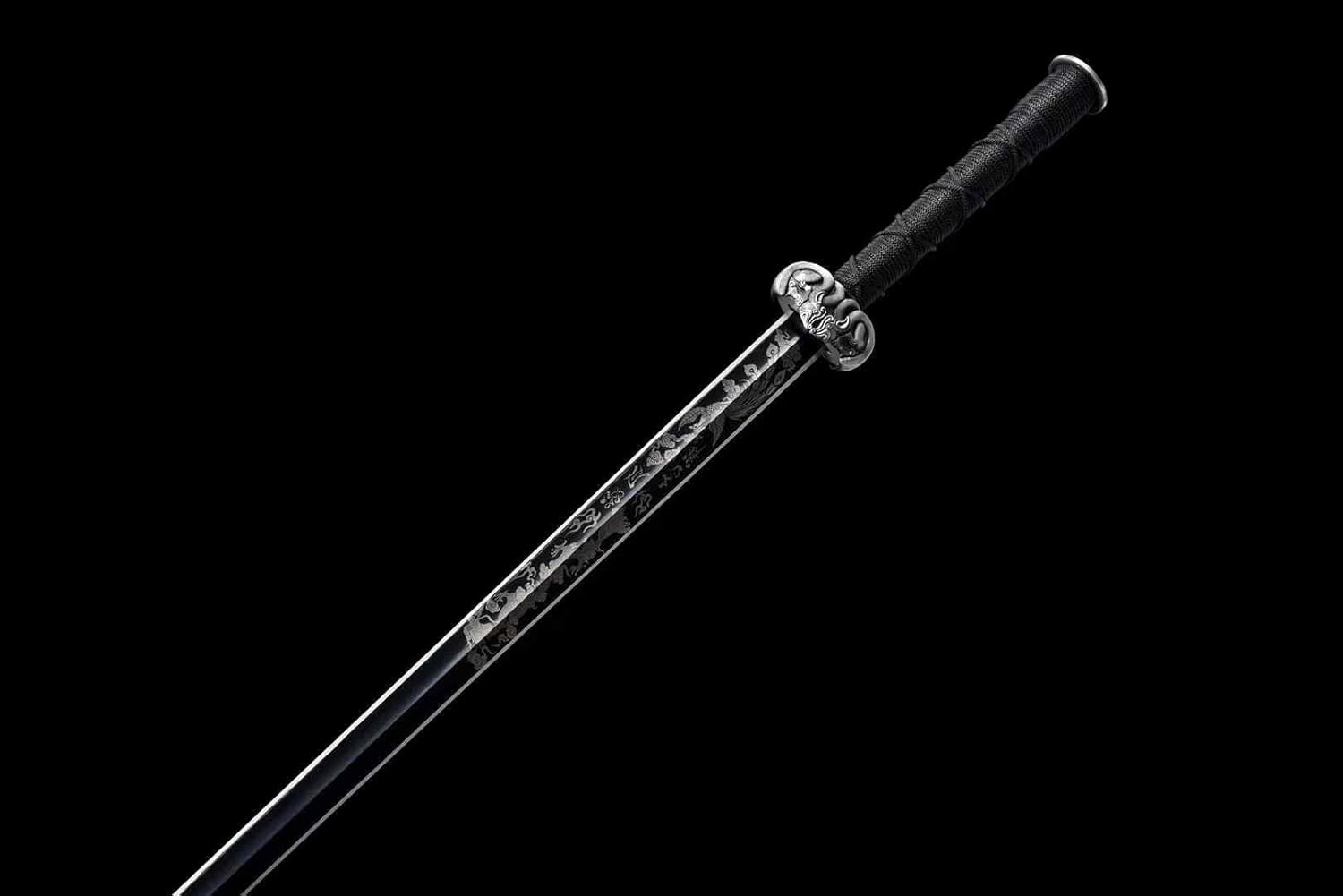 Hand Forged Han Jian Sword – High Carbon Steel, Traditional Longquan Craft（1045 Carbon Steel）