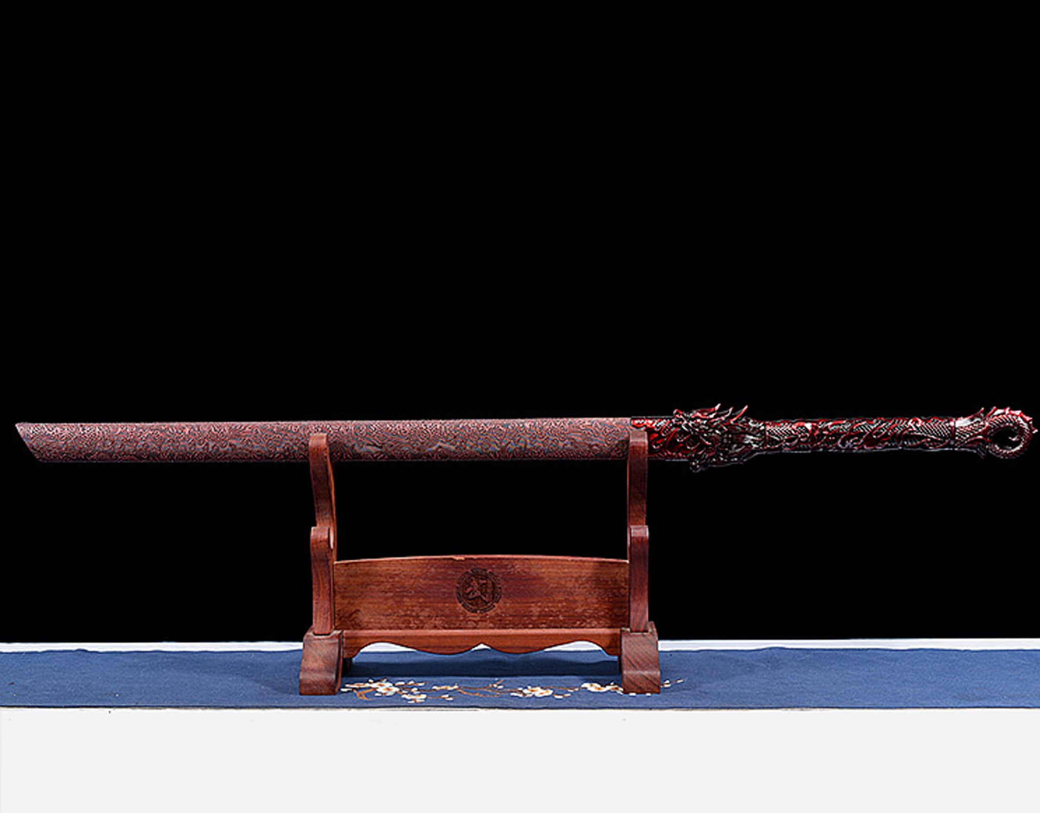 Hand Forged blood dragon Chinese Tang Heng sword(1060 Carbon Steel)