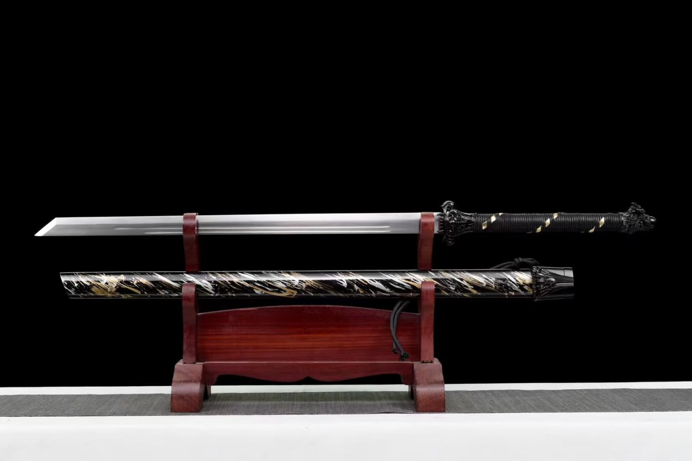 Dragon Tang dao Sword High Carbon Steel Blade,Alloy Fittings,PU Scabbard,LOONGSWORD