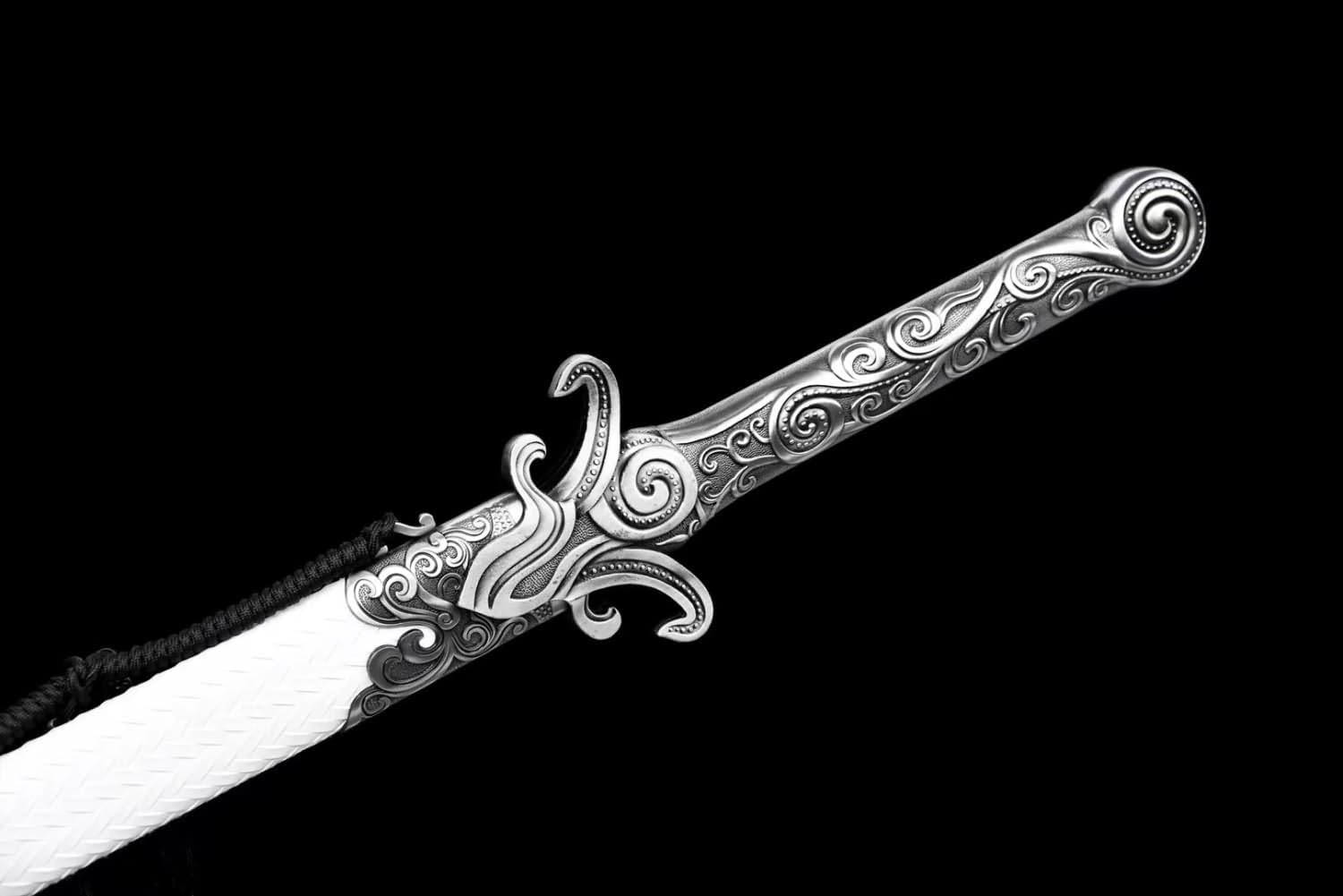 Hand Forged  Ancient Chinese Sword han jian-Forged High Carbon Steel Blade,Alloy Handle（1045 Carbon Steel）