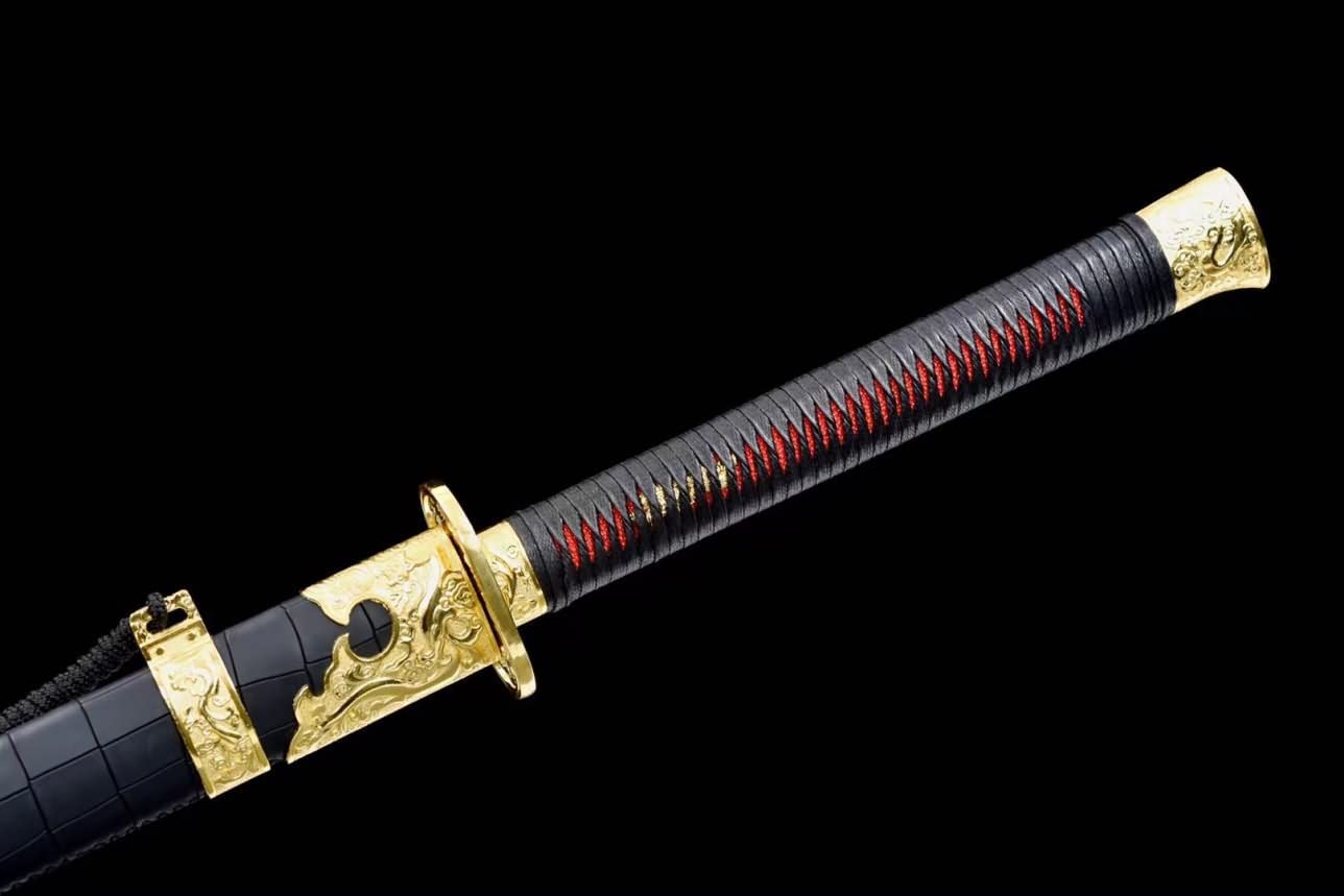Hand Forged Tiger Sabre Real,Forged 1060 Carbon Steel Etch Blade,Alloy Fittings