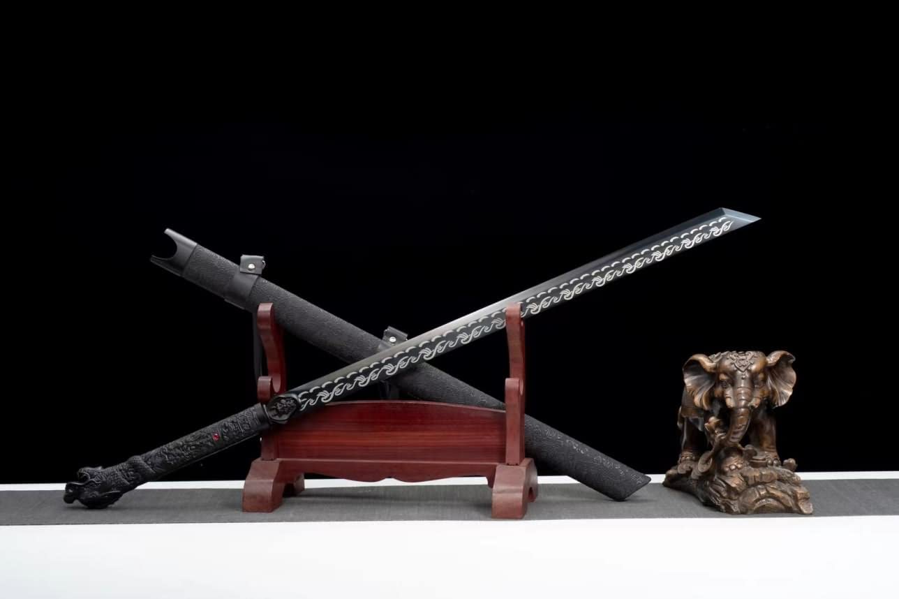 Hand Forged Dragon Saber,Forged 1060 Carbon Steel Blade,Alloy Fittings