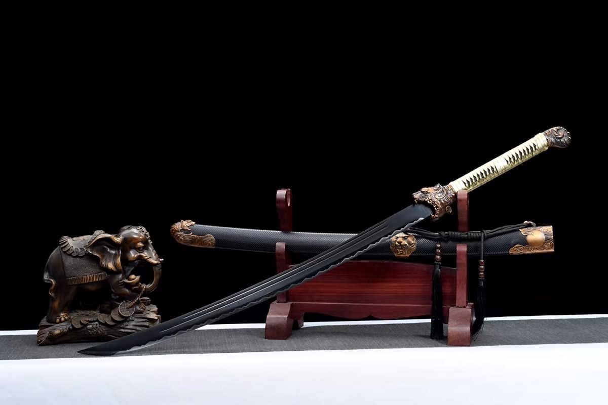 Hand Forged Chinese Sword,Tiger Saber,Hand Forged(1060 Carbon Steel Blade) Battle Ready