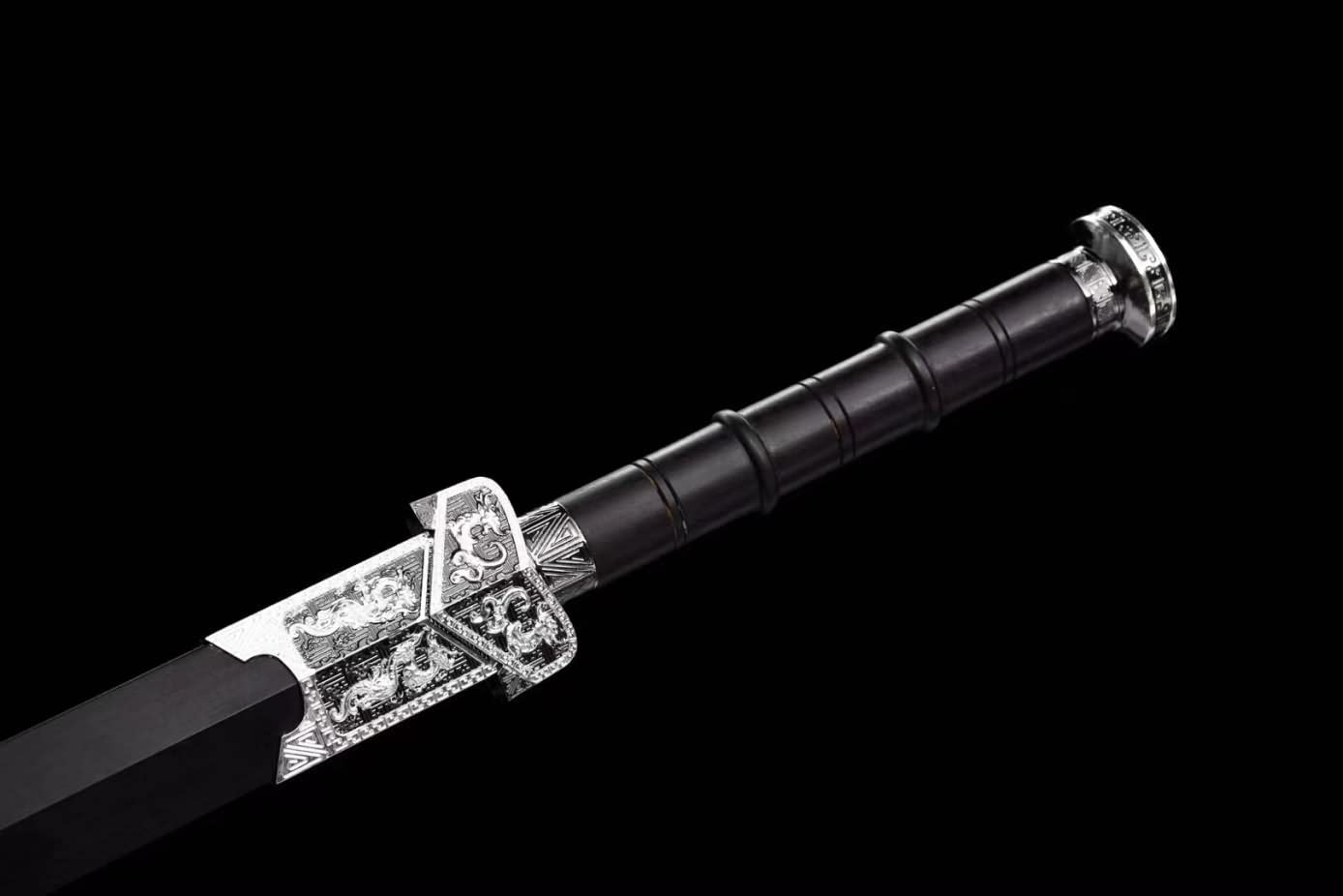 Han jian Swords Real High Carbon Steel Hexahedron Blade,Alloy Fittings,chinese swords