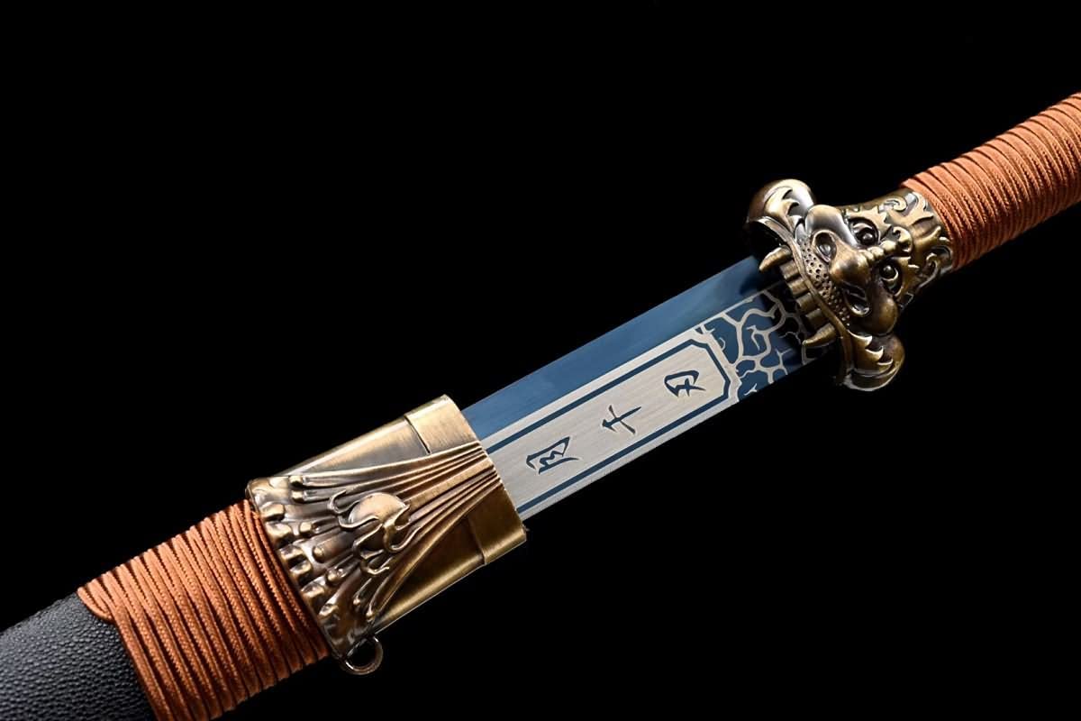 Hand Forged Dragon Tang dao,Battle Ready,Forged 1060 Carbon Steel Blade