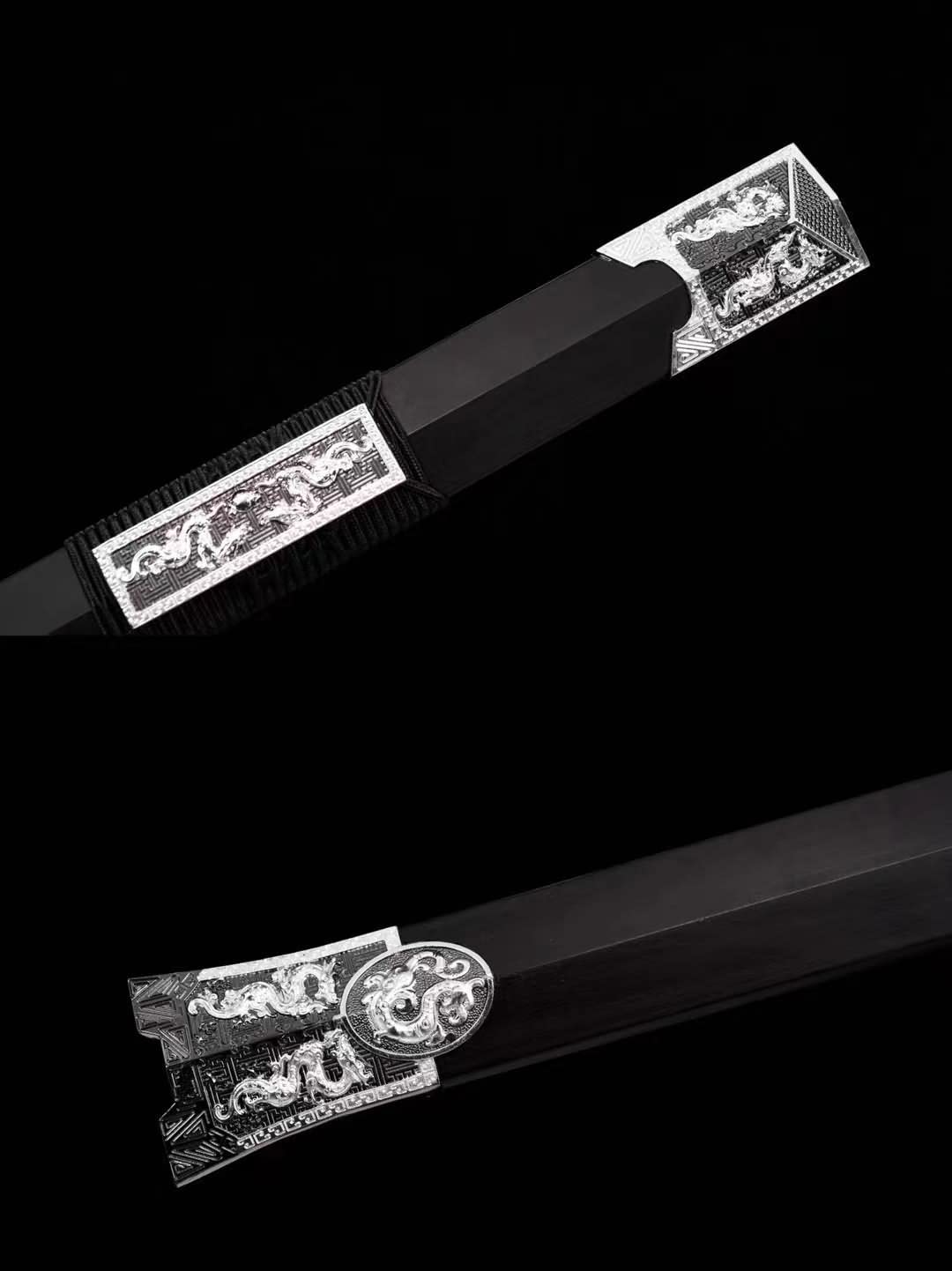 Han jian Swords Real High Carbon Steel Hexahedron Blade,Alloy Fittings,chinese swords