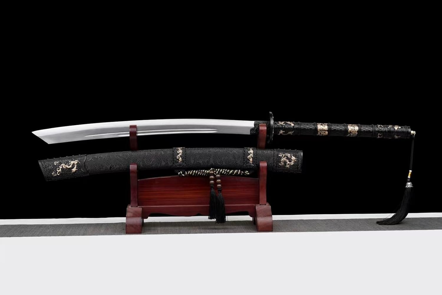 Hand Forged Kangxi Sword ¨C Hand-Forged 1060 Carbon Steel Blade,Alloy Handle with Gold Detailing