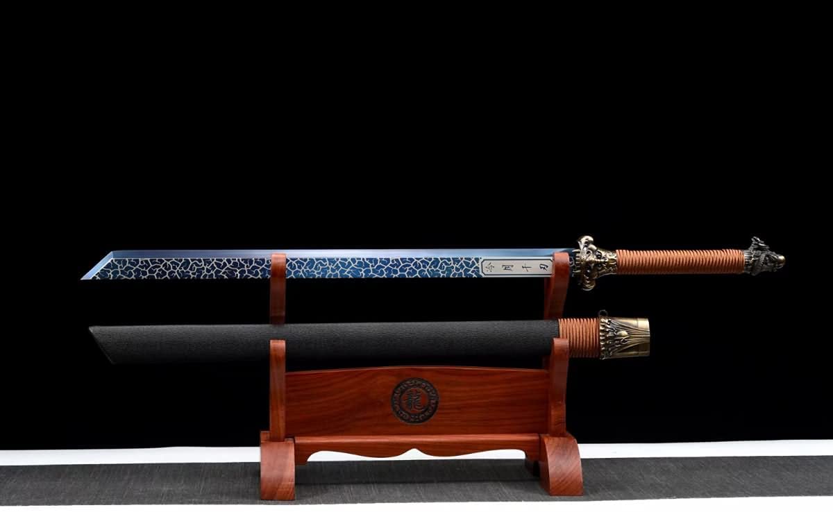Hand Forged Dragon Tang dao,Battle Ready,Forged 1060 Carbon Steel Blade