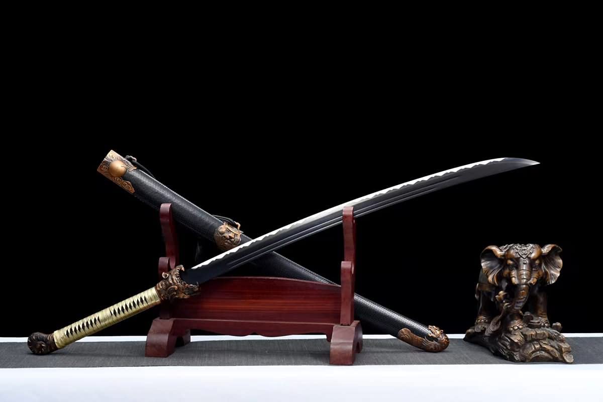 Hand Forged Chinese Sword,Tiger Saber,Hand Forged(1060 Carbon Steel Blade) Battle Ready
