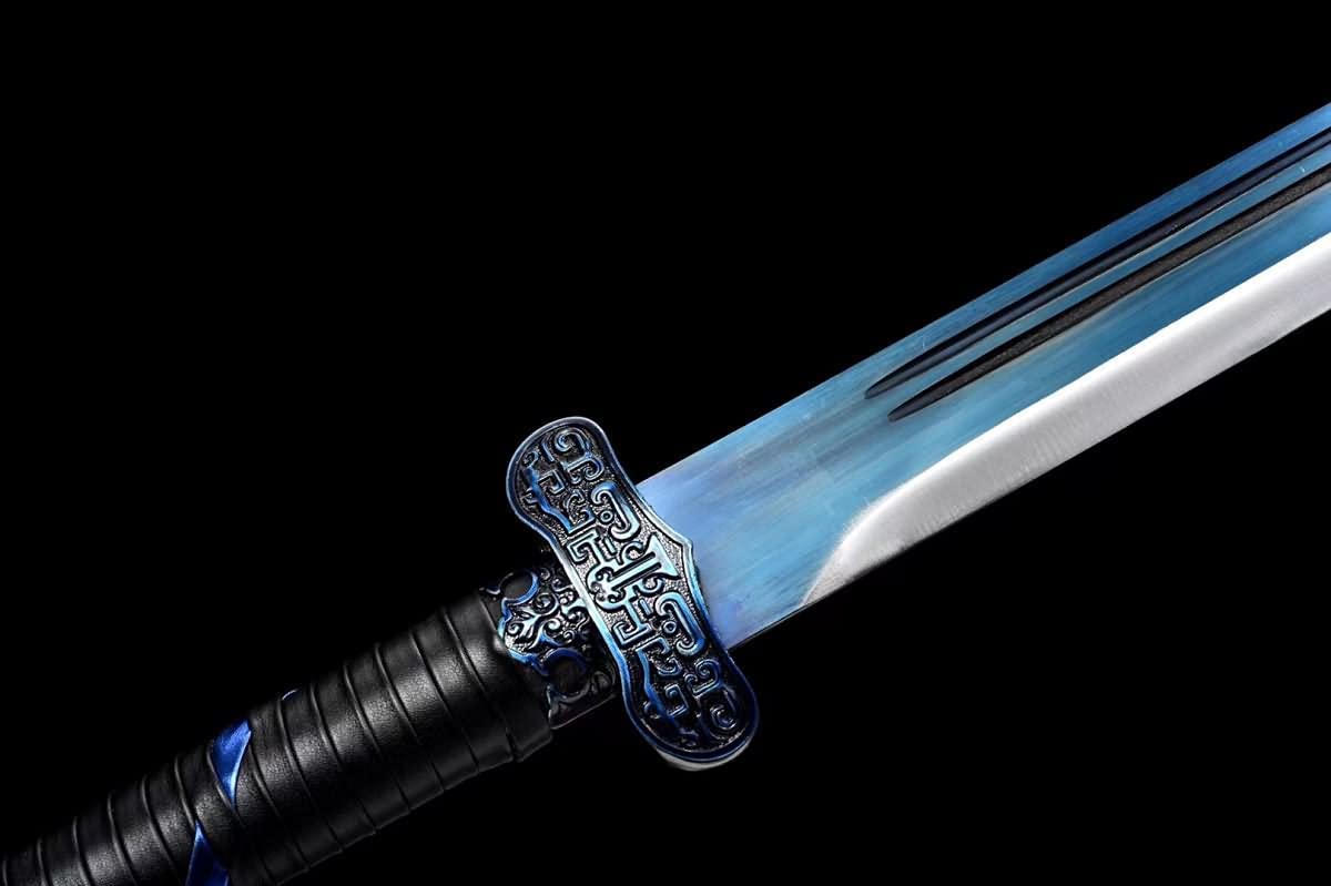 Hand Forged Black Gold Sword Forged 1060 Carbon Steel Blade Battle Ready