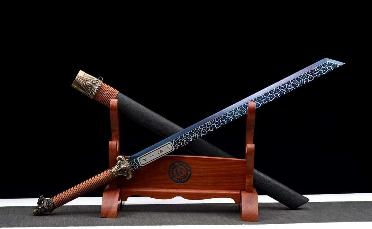 Hand Forged Dragon Tang dao,Battle Ready,Forged 1060 Carbon Steel Blade