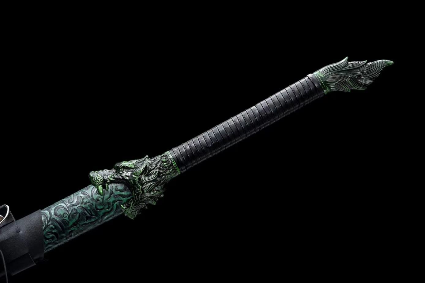 Wolf Knife Broadsword,Forged High Carbon Steel Etch Blades,Alloy Fittings,chinese sword
