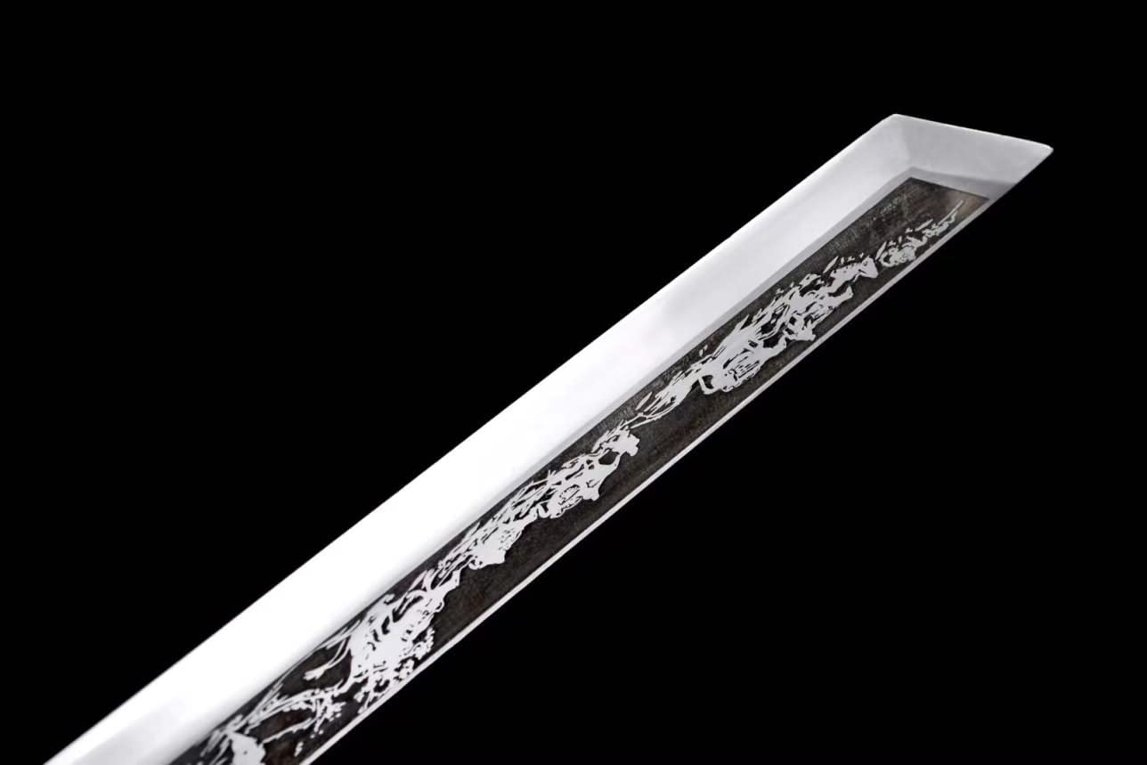 Tang dao,Forged High Carbon Steel Etch Blades,Battle Ready,Full Tang,Chinese sword