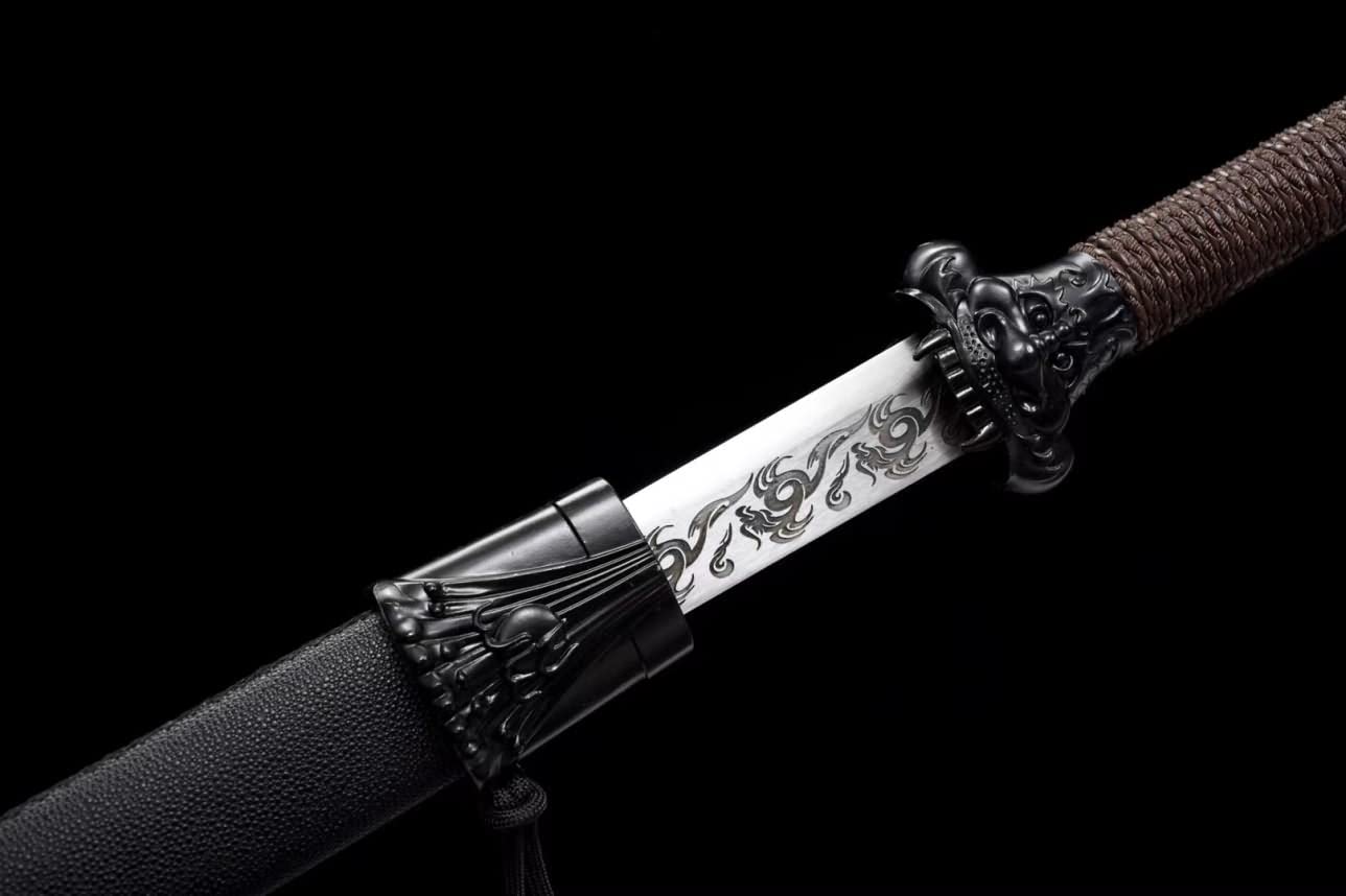 Hand Forged Loong Tang dao,Forged 1060 Carbon Steel Blades,Alloy Fittings