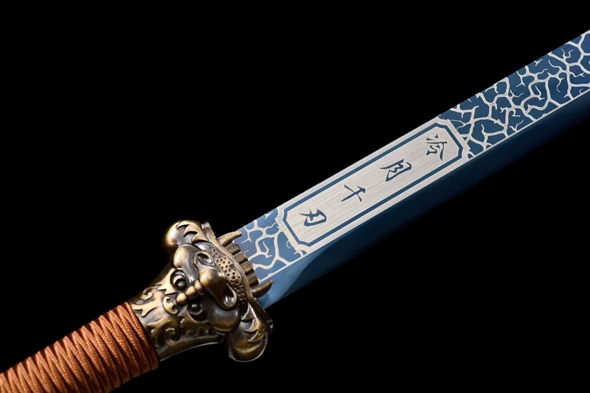 Hand Forged Dragon Tang dao,Battle Ready,Forged 1060 Carbon Steel Blade