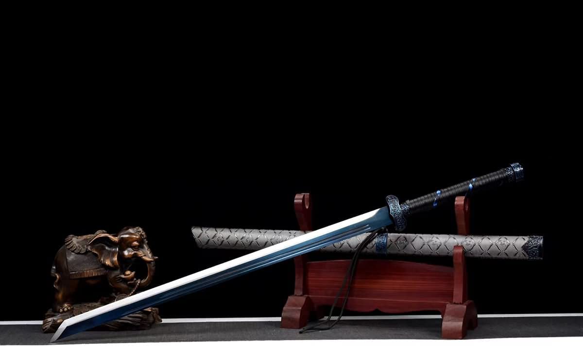 Hand Forged Black Gold Sword Forged 1060 Carbon Steel Blade Battle Ready