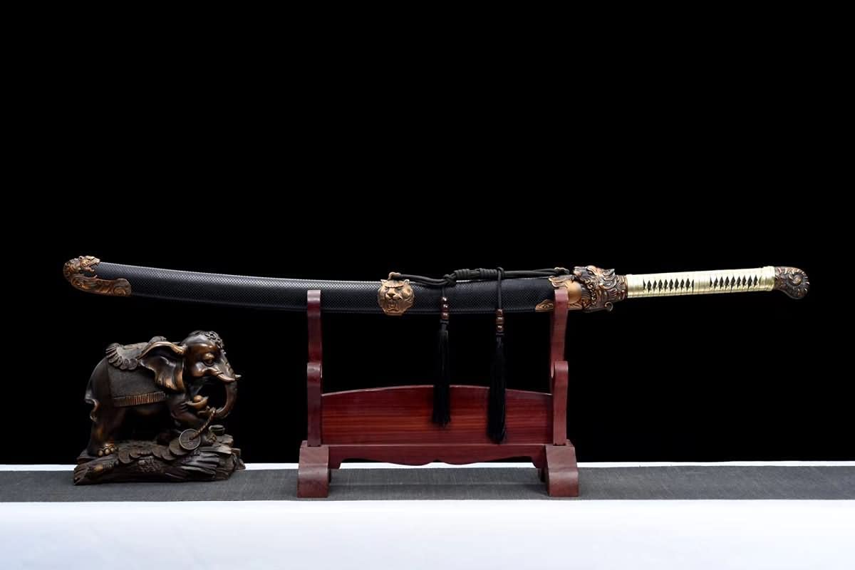 Hand Forged Chinese Sword,Tiger Saber,Hand Forged(1060 Carbon Steel Blade) Battle Ready