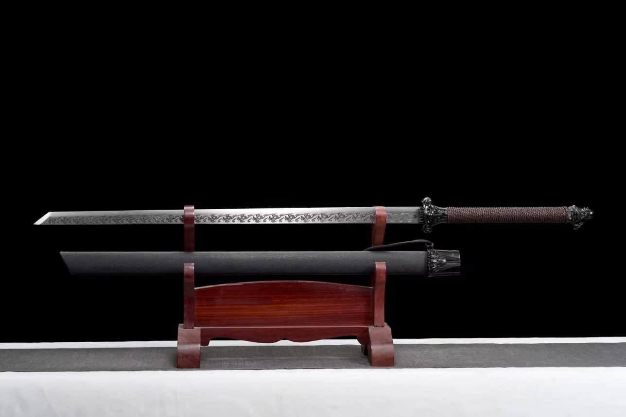 Hand Forged Loong Tang dao,Forged 1060 Carbon Steel Blades,Alloy Fittings