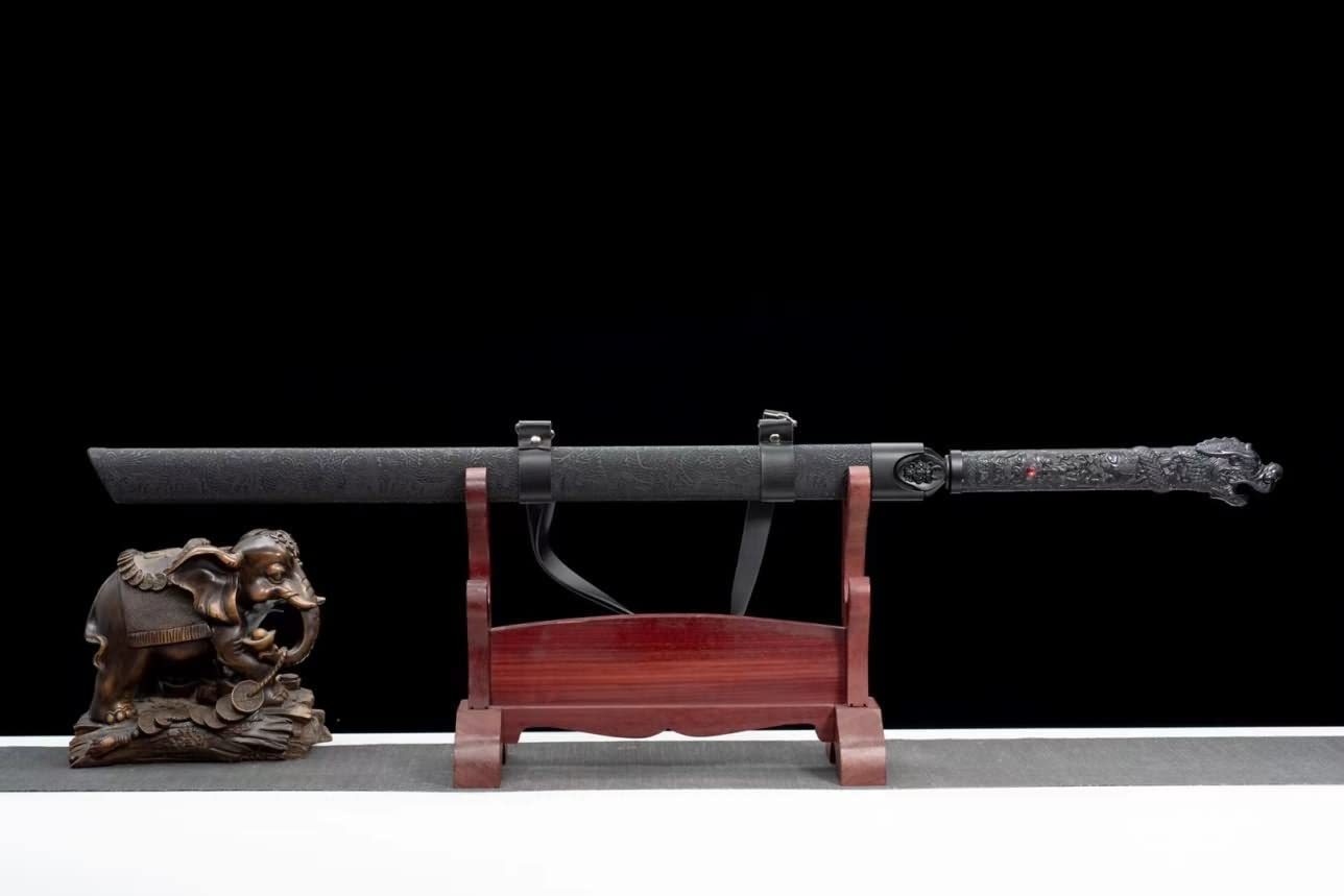 Hand Forged Dragon Saber,Forged 1060 Carbon Steel Blade,Alloy Fittings