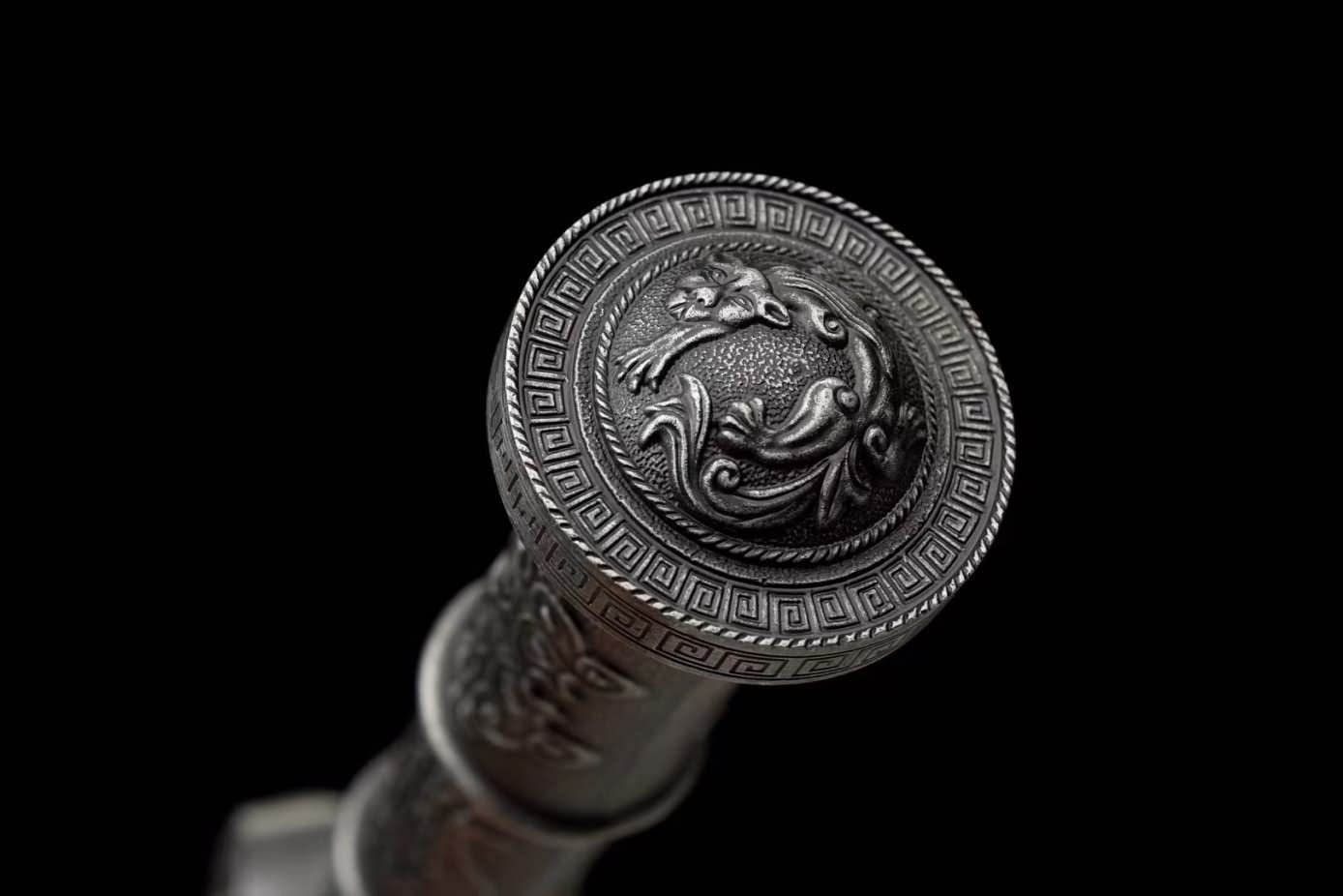 fengyun jian,Forged High Carbon Steel Blades,Black Wood Scabbard,Alloy Fittings,chinese sword