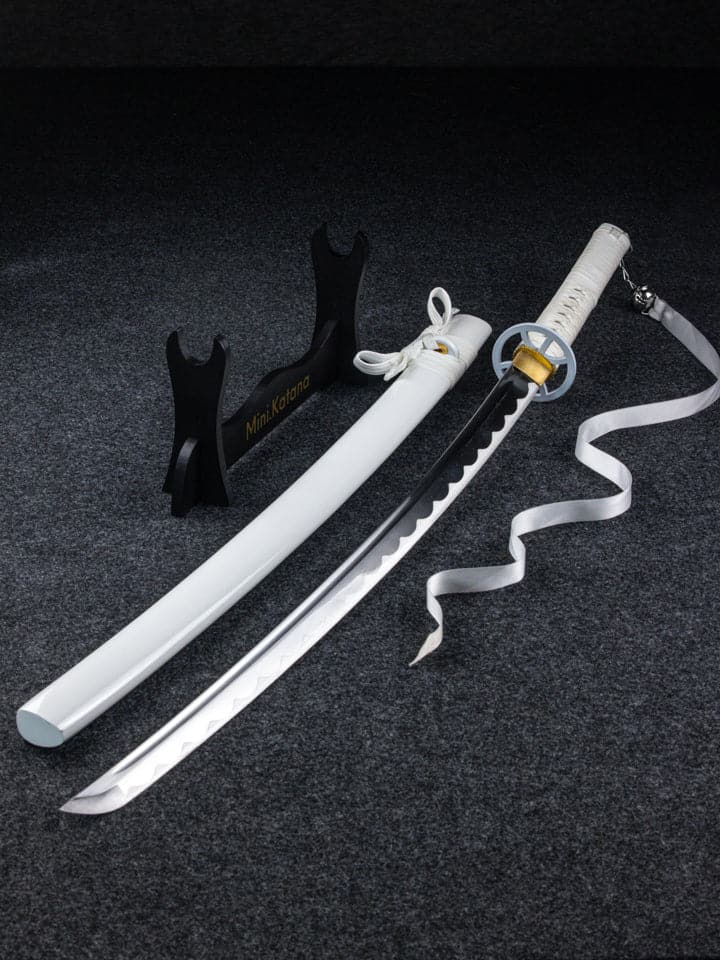 Hand Forged BLEACH Katana Rukia Zanpakuto Blade(1045 Carbon Steel)