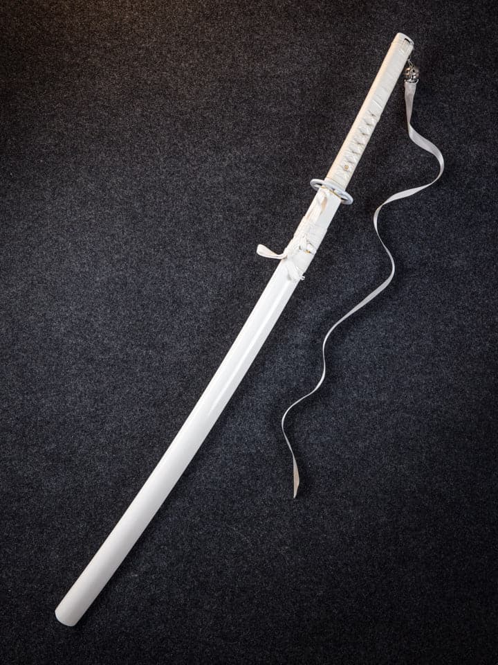 Hand Forged BLEACH Katana Rukia Zanpakuto Blade(1045 Carbon Steel)
