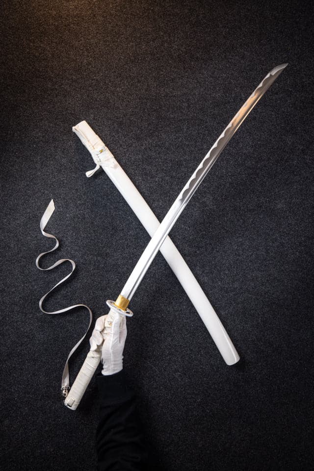 Hand Forged BLEACH Katana Rukia Zanpakuto Blade(1045 Carbon Steel)