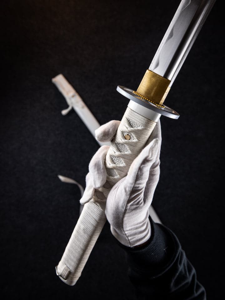 Hand Forged BLEACH Katana Rukia Zanpakuto Blade(1045 Carbon Steel)