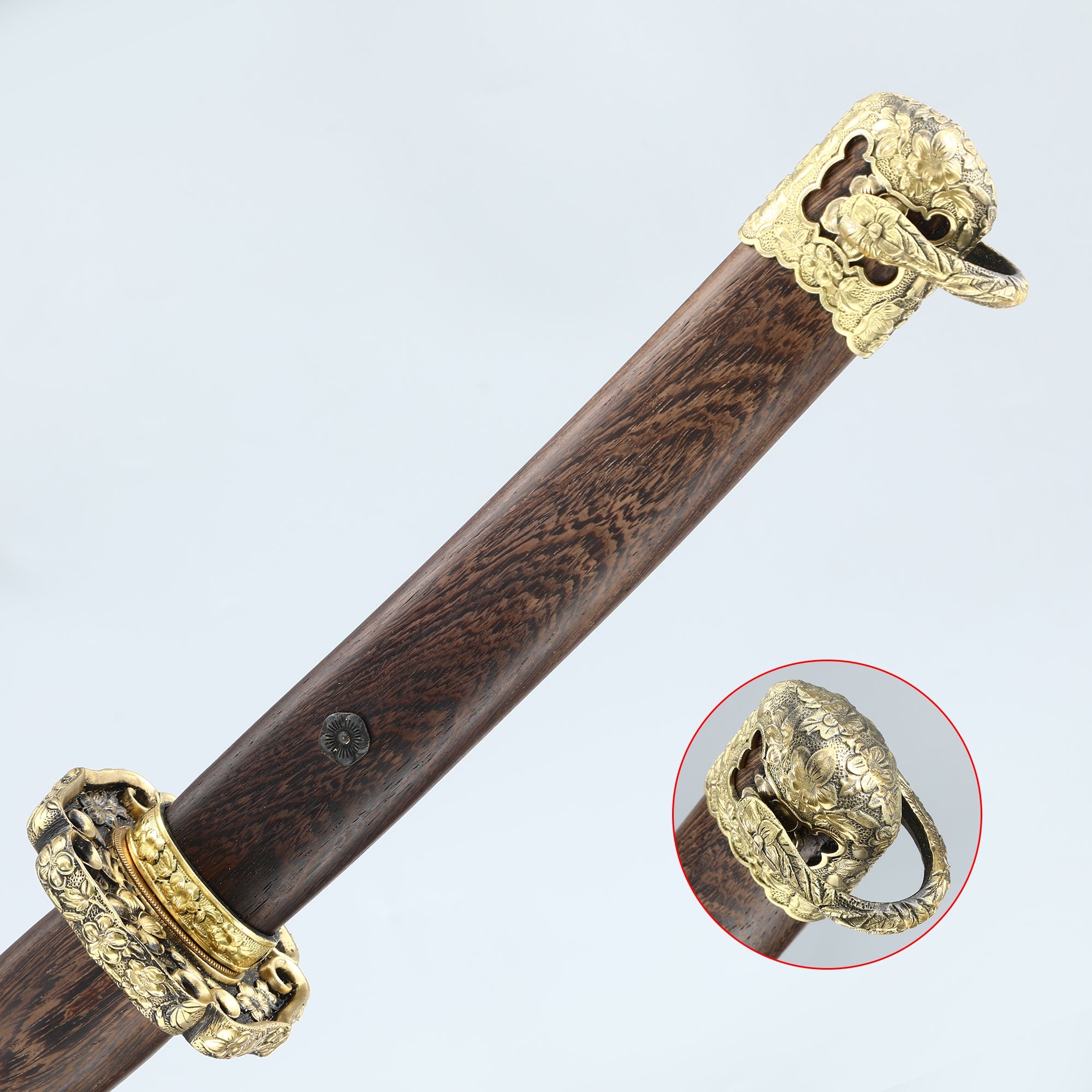 Handmade Katana 1095 Carbon Steel Samurai Japanese Real Sword Chicken Wing Wooden Sheath Knife Full Tang Sharp