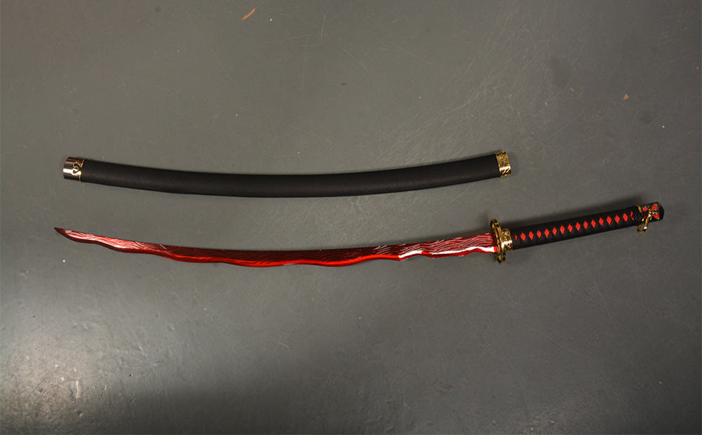 Hand Forged Japanese Elden Ring game Rivers of Blood  katana red blade(1060 Carbon Steel)