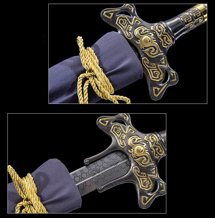 Hand Forged Chinese Qin's Moon Gai Nie Yuanhong Sword (1060 Carbon Steel)
