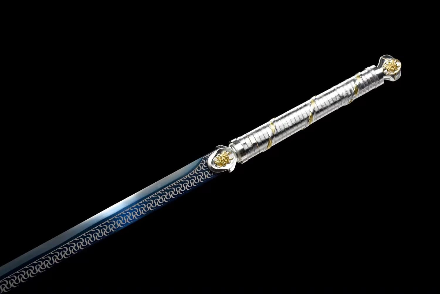 Tang Dynasty Sword | Forged High Carbon Steel Blade | Alloy Fittings | Faux Leather Wrapped Scabbard