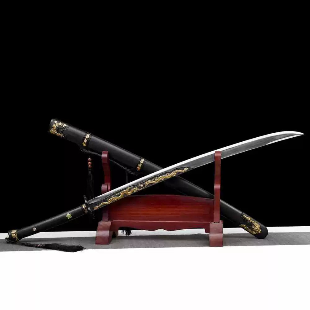 Hand Forged Chinese Xiuchun Sword Celestial Hydrosong Blade(1060 Carbon Steel)