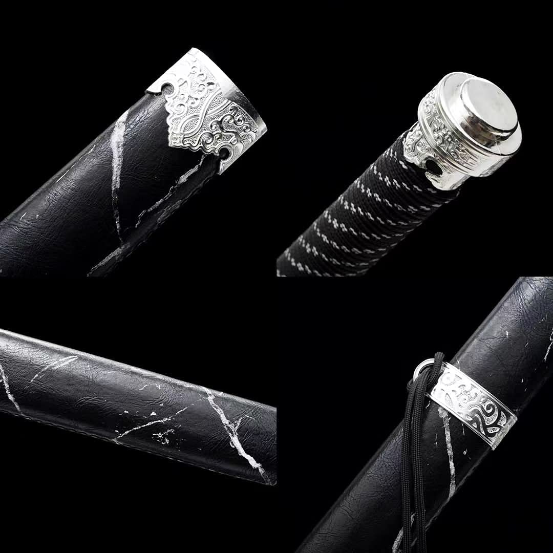 Hand Forged Black Gold dao,Forged 1060 Carbon Steel Blade,Chineae Swords