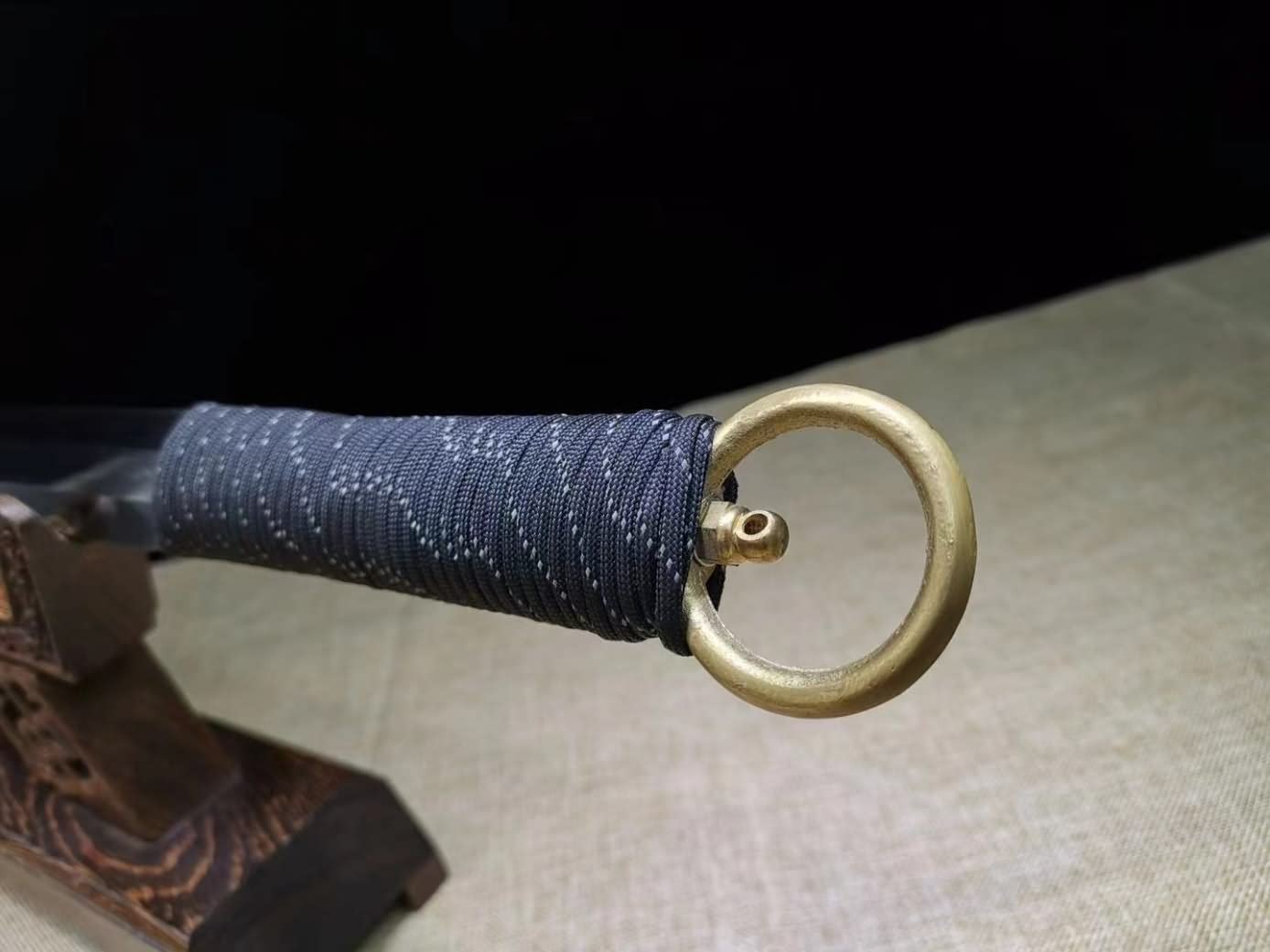 LOONGSWORD,chinese sword,Full Tang jian High Carbon Steel octahedral Blade,PU Scabbard