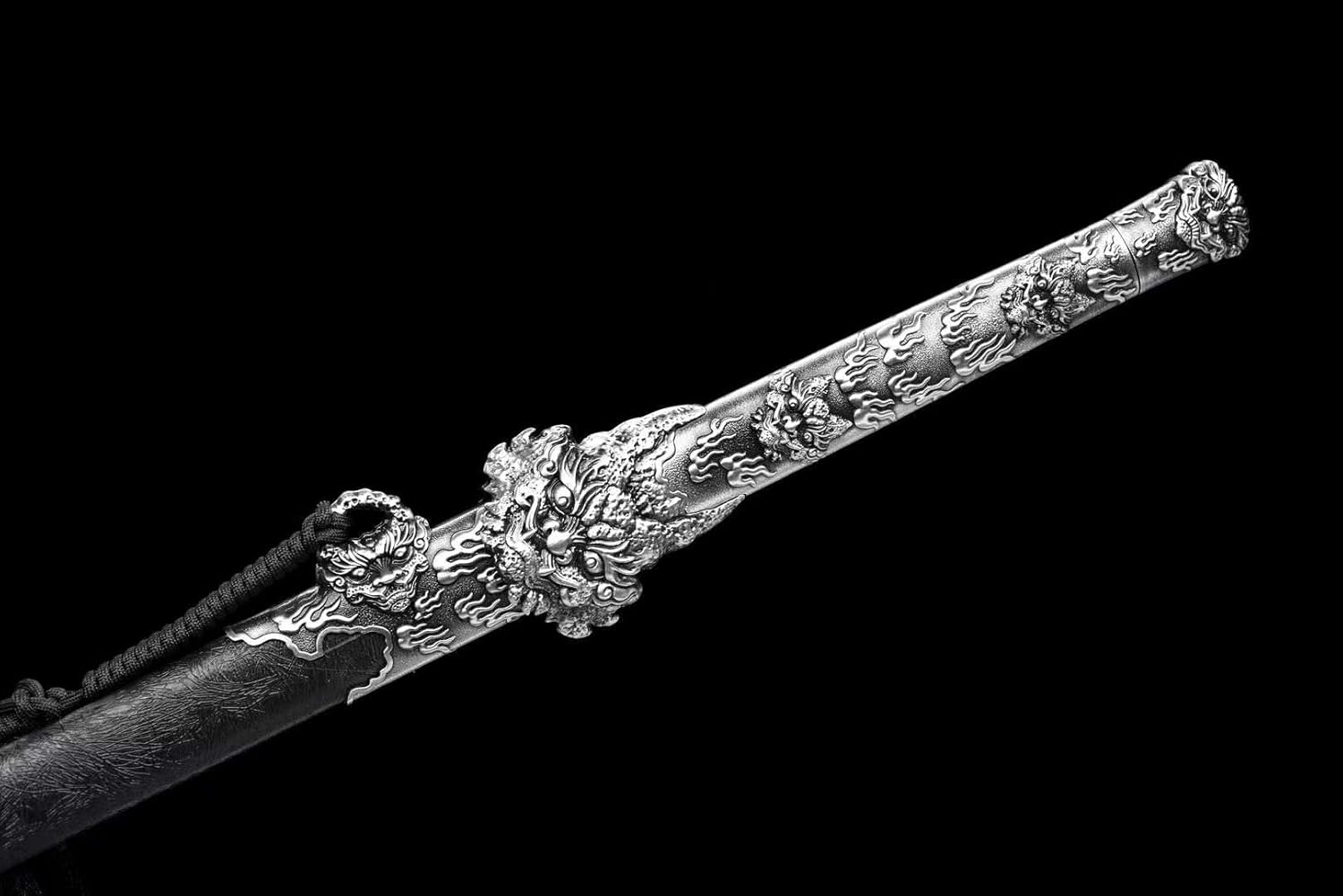 Hand Forged Dragon King Dao-Forged 1060 Carbon Steel Blade,Dragon-Engraved Alloy Handle(1060 Carbon Steel)