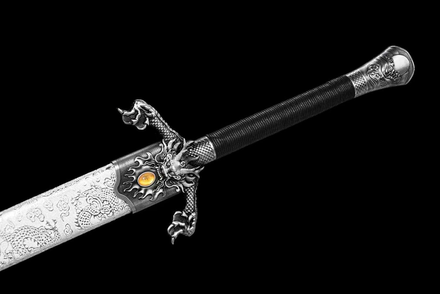 Hand Forged Flying Dragon Battle Sword ¨C Hand Forged 9260 Steel Blade, Double-Edged